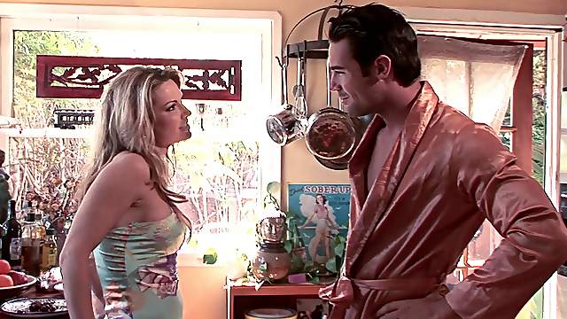 Two smoking hot bombshells get to share a massive member