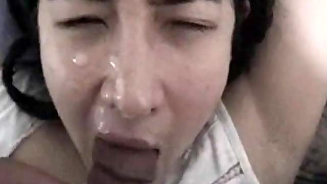 Hands facefuck and facial