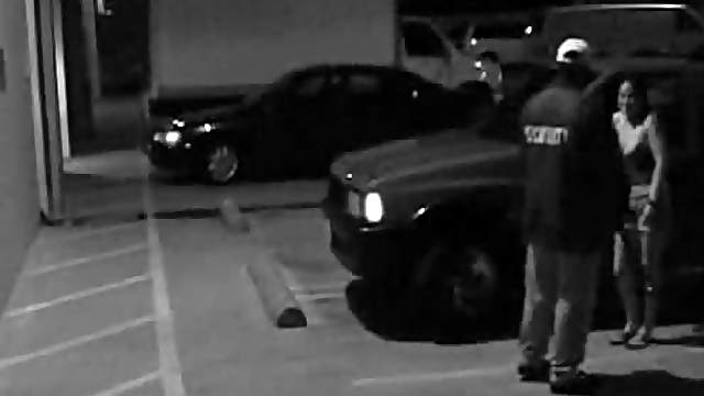 Parking Lot Action Caught By A Security Camera