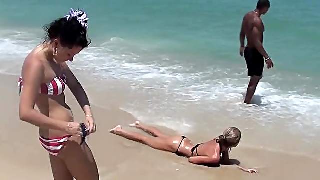 A Hot Day At The Beach With Sexy girls In Bikinis