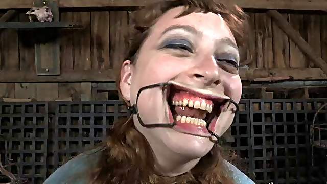 Raunchy honey with big naturals gets tied up in the dungeon