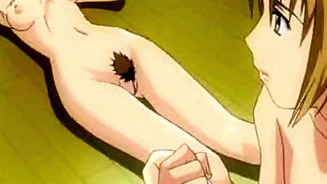 Hentai threesome sucking and riding a dick
