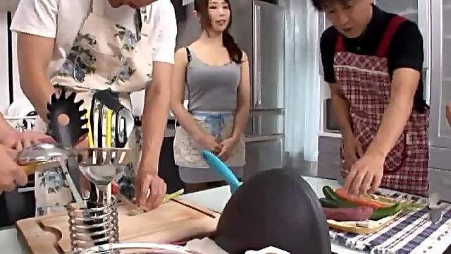 Ayumi is so cute that she deserves to be surrounded with the cocks!