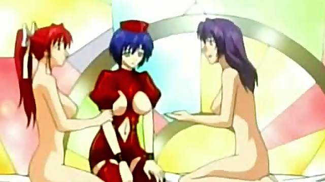 Chained hentai nurse hard poking by doctor