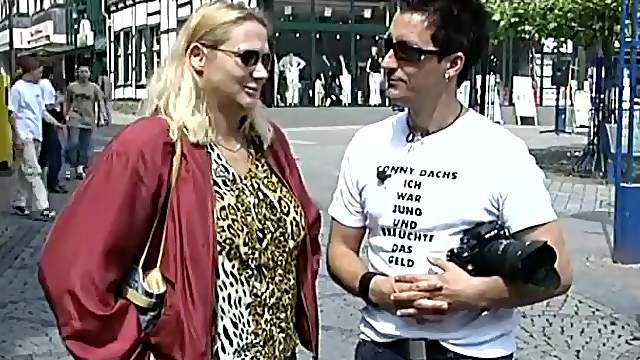Big natural breast german milf picked up for wild sex in nature