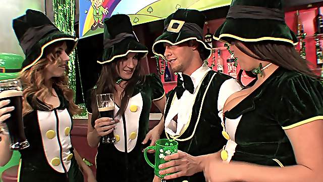 Awesome Saint Patrick's Day orgy with lusty Amy Brooke