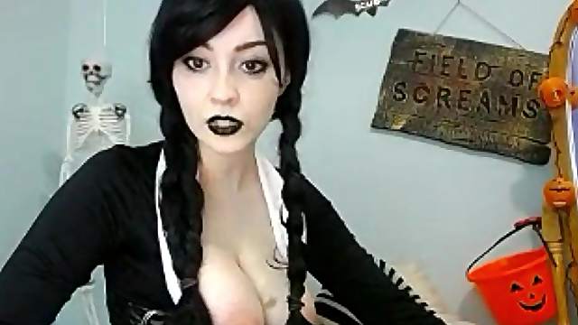 Cute Brunette Teen Slut Showing Blowjob Skills On Webcam Show