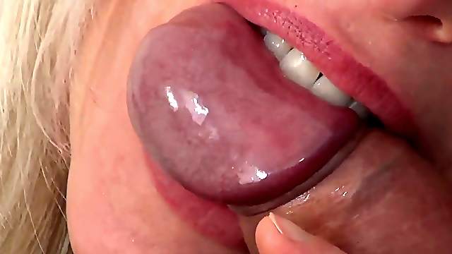 Girl bites cock