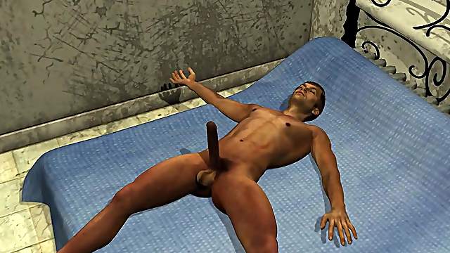 3D stud sucks cock and gets fucked anally by a muscular hunk