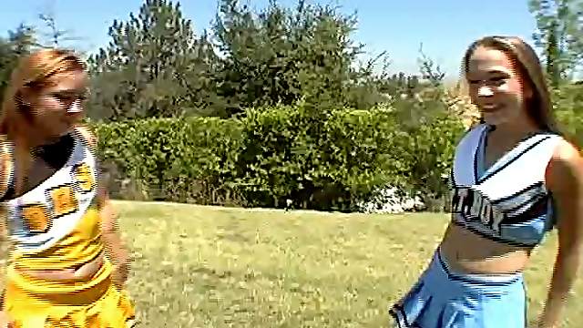 Jamie Elle and Ashley Raines are horny cheerleaders who love a big rod