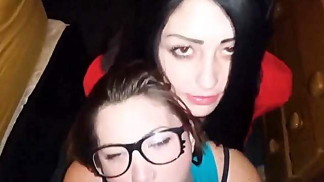 Two Submissive College Sluts Love Pleasing Cock POV