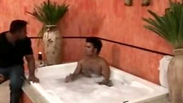 Two hot latinos doing barebacked sex in the bathroom