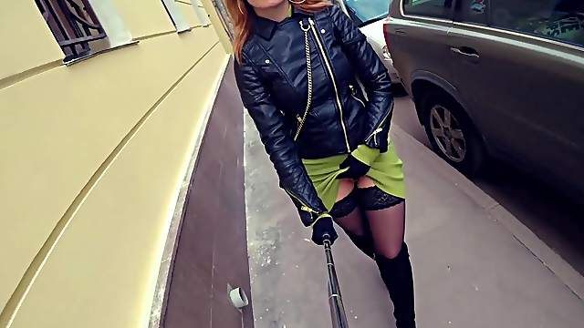 Jeny Smith public nudity on the road
