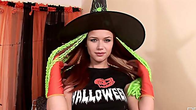 Elizaveta Golubeva is a redhead witch who loves to masturbate