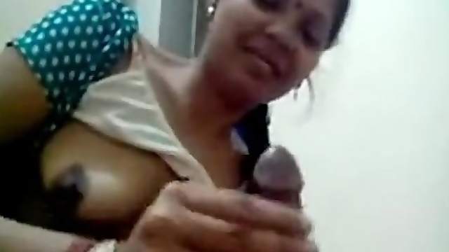 Horny mature indian slut sucks on hard cock