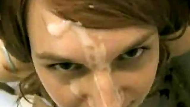 Naughty Teen Gets Facialized After Giving Her Boo A Blowjob
