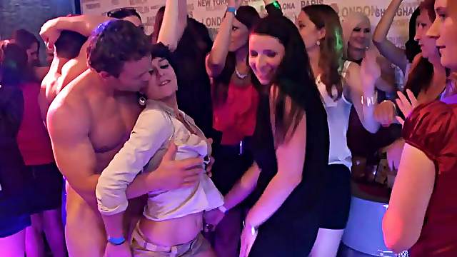 The heat is unbearable for these sexy MILFS as they get their dance on at the club