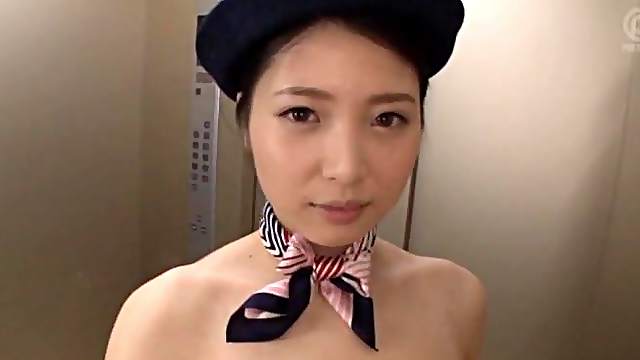 Creaming the face of a salacious cutie wearing a hat Yuna Ema