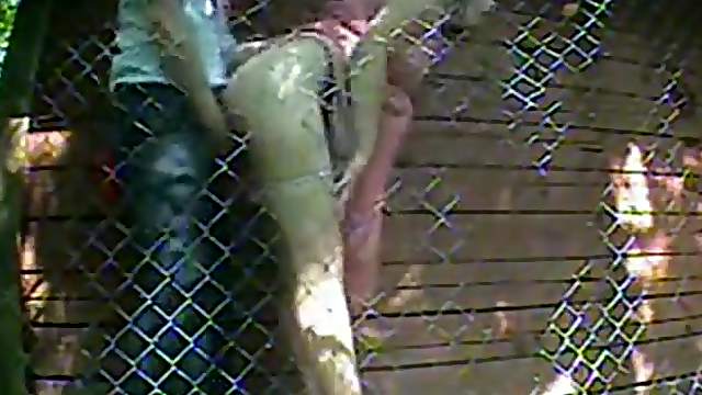 Naughty outdoor quickie gets caught on tape