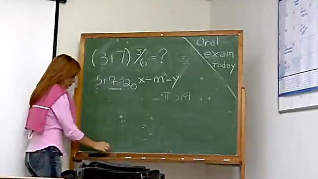 Horny Teacher Rides Her Student After Showing Off Her Body