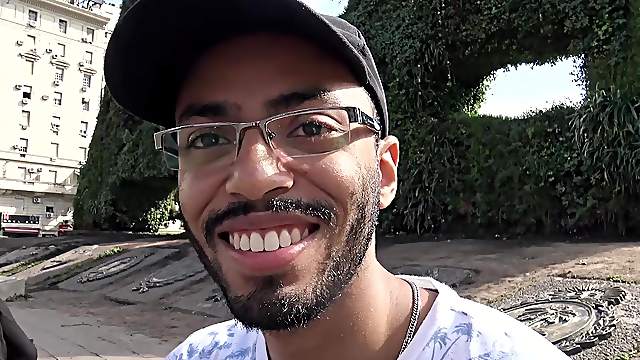Latin boy is persuaded to suck cameramans cock.