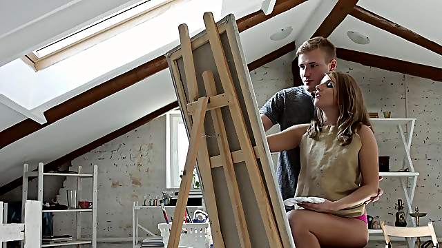 Naughty Sofi Goldfinger finally agrees to fuck with a neighbor