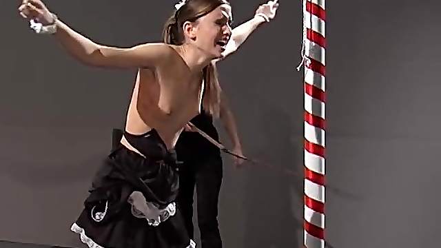 Nothing pleases a kinky mistress like hitting a girl with a whip