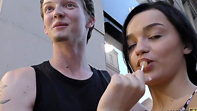 Poor guy has to watch girlfriend's awesome sex for money