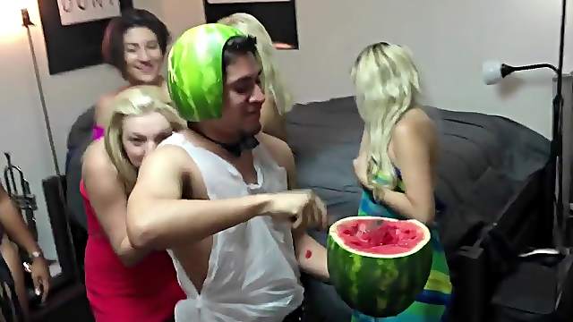 Kylie Sinner fucks multiple guys at a college group sex party
