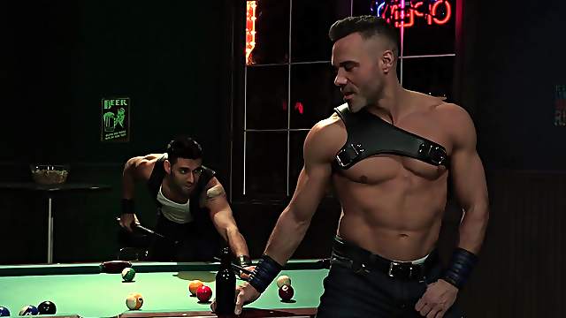 Pool table gay missionary and doggy fuck with kinky dudes
