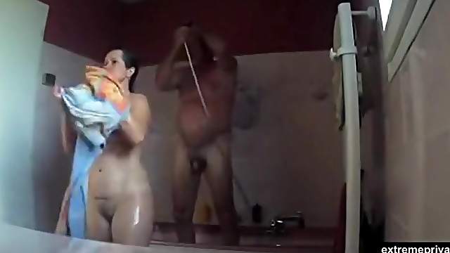 Sunday Afternoon. Hidden camera in our bathroom recorded wife