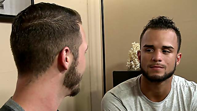 before gay anal sex Javier Cruz and Asher Devin enjoy a blowjob