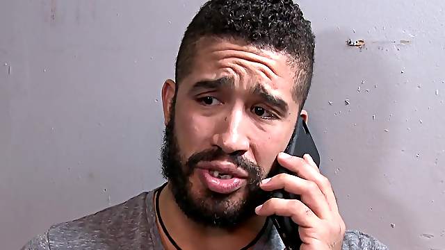 After the chat gay Trey Turner calls his horny friend to fuck him badly