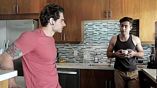 Strong gay gets his ass filled with a huge Lucas Leon's penis