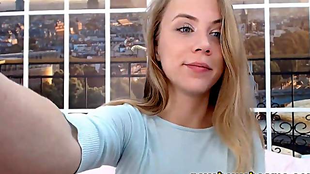 Beautiful Babe Blonde Exposes On Her Show