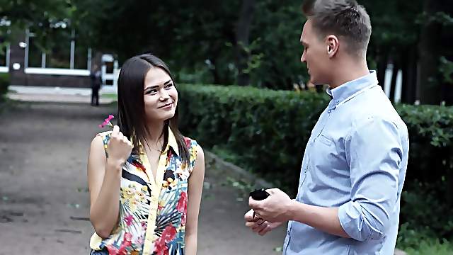 Mia Kiss seduced by a stranger on the street and creampied