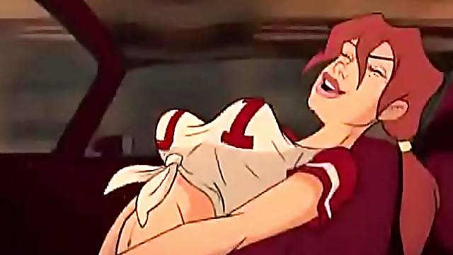 Animated redhead girl accidentally fell on a friend's stiff dick