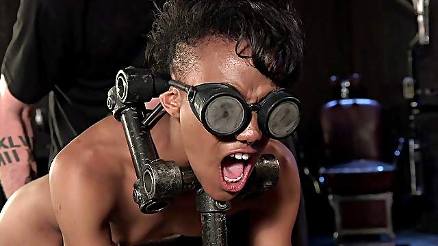 Ebony girl Nikki Darling loves to be tied up, tortured and humiliated