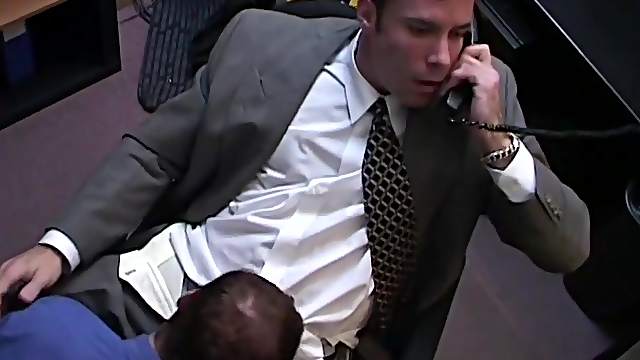 Gay lovers having anal sex during the lunch brake at the work