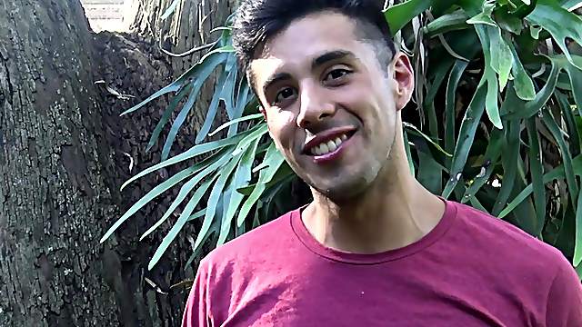Sexy Latino Boy Gets Covered In Cum By Four Hung Guys