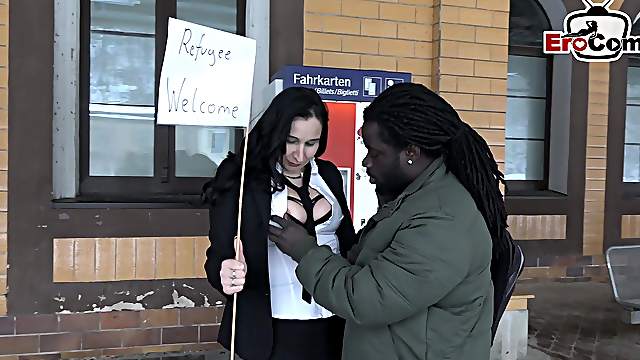 german teen fucks black refugee