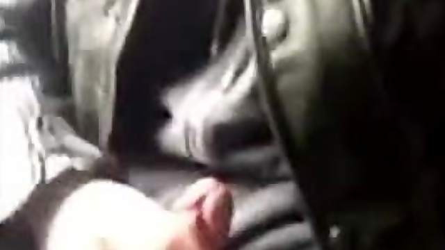 Twinks cums in public on the back of a bus