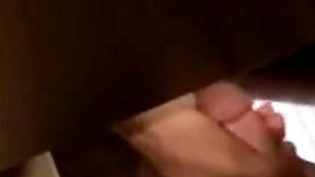Gay amateur cruise pulls his big dick in the toilet