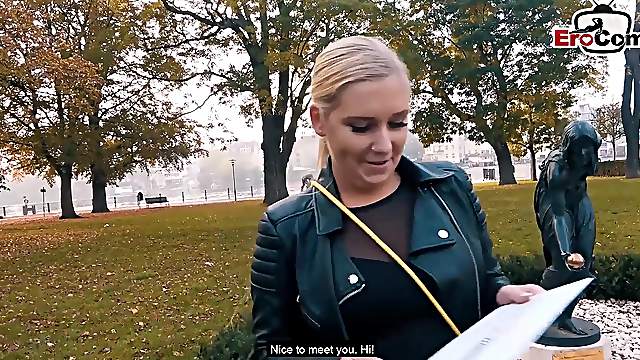 German Student bitch at real public pick up EroCom Date POV