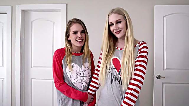 Lucky guy gets his dick pleasured by Emma Starletto and Natalie Knight