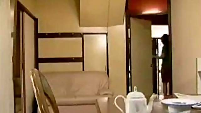 Busty Japanese wife fucks with father-in-Law