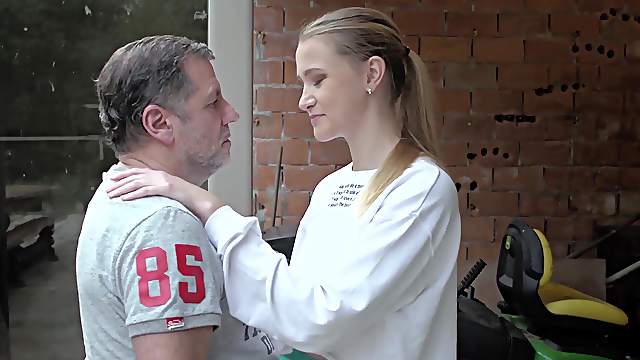 Guy fucks sweet teen pussy hardcore and fingers pussy