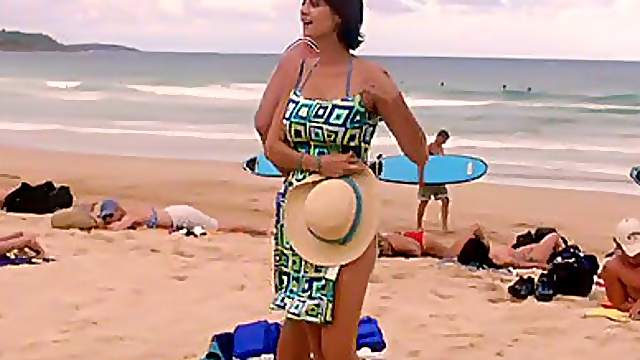Catherine Bell blue bikini hard body