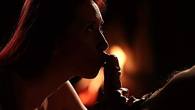 Erotic lovemaking in the evening with cock hungry model Paula Shy