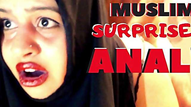 Big ass hijab woman punished with anal